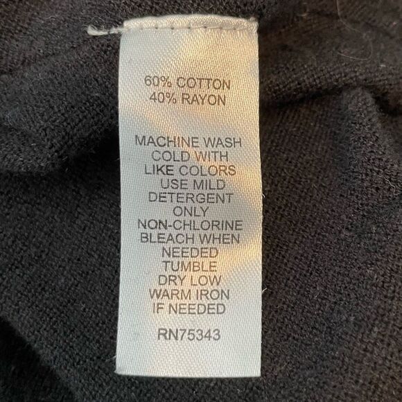 Ruby Moon Scoop Neck Sweater Black Knit Mesh Panels M - Picture 6 of 6